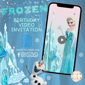 VIDEO INVITO DIGITALE  compleanno frozen,  per whatsapp e tutti i canali social che preferisci!