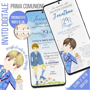 INVITO DIGITALE COMUNIONE bimbo, whatsapp, email e tutti i canal social che preferisci!