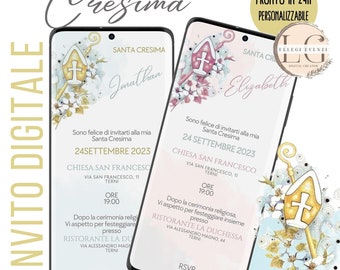 DIGITAL CONFIRMATION INVITATION for boys and girls! Whatsapp, Instagram, Facebook...