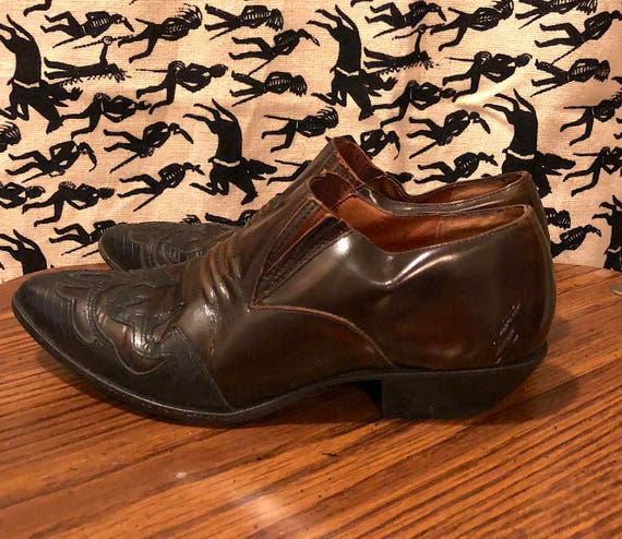 Vintage 1980s 1990s Maripé Black and Brown Ankle … - image 1