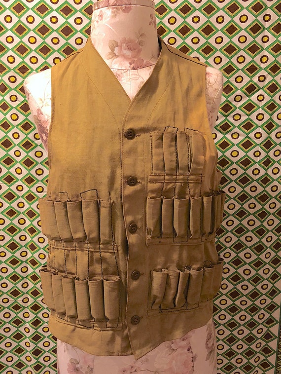 Vintage 1930s 1940s Hunting Vest 