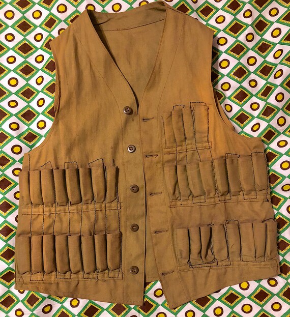 Vintage 1930s 1940s Hunting Vest 