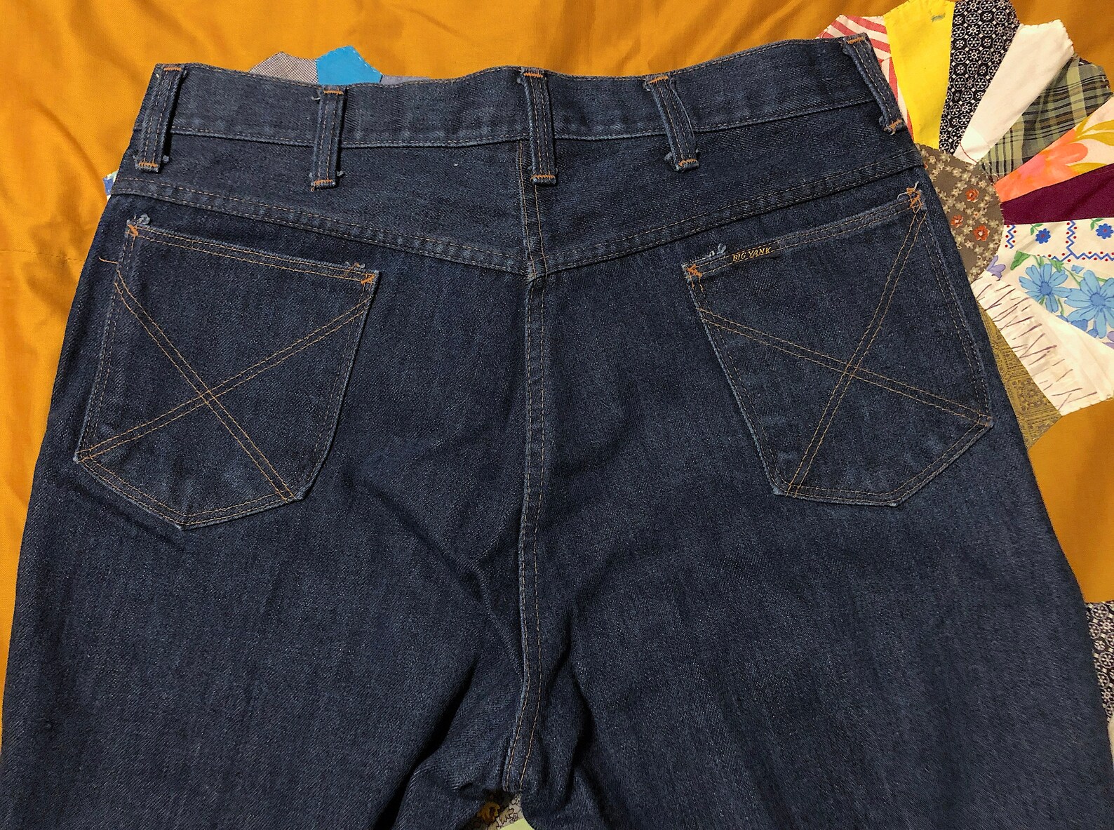 Vintage 1970s Big Yank Jeans Dark Wash Denim Indigo Blue | Etsy