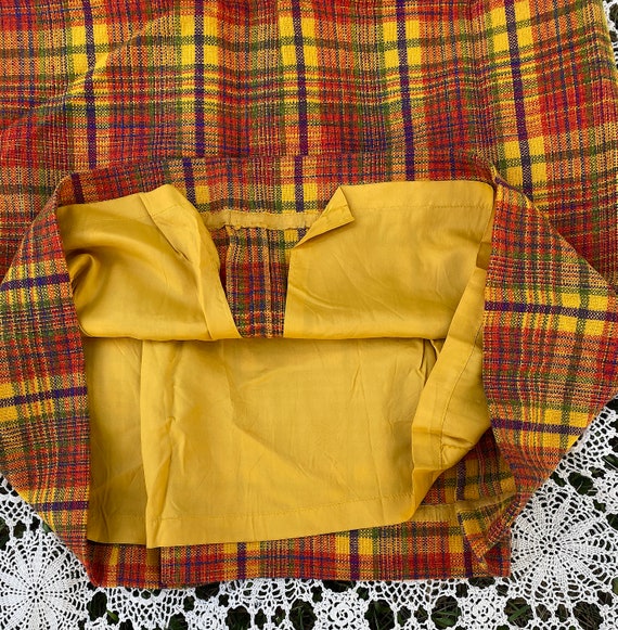 Vintage 1970s Young Traditions Fall Colors Plaid … - image 8