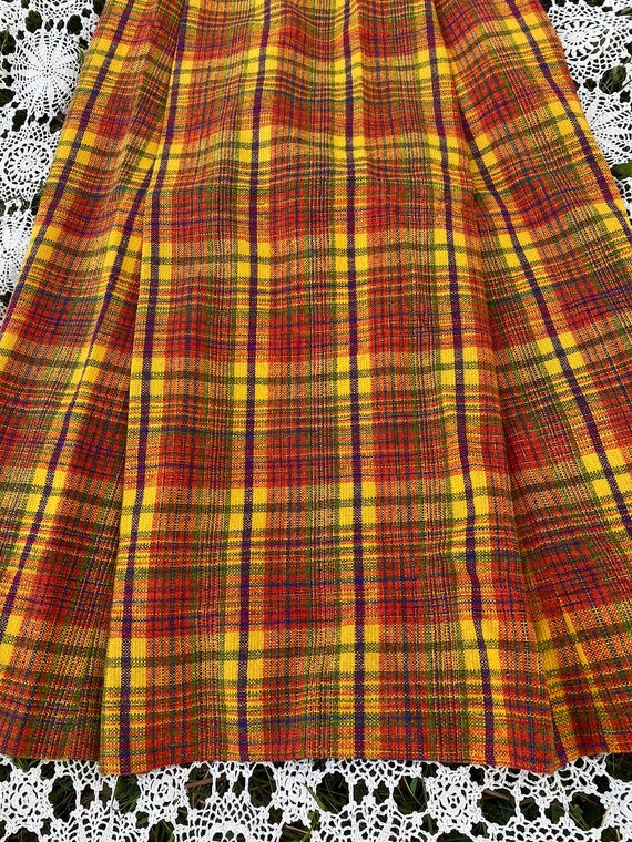 Vintage 1970s Young Traditions Fall Colors Plaid … - image 2