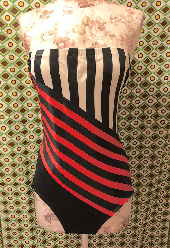 Vintage 1970s Sears Jr Bazaar Striped Tube Top Sty