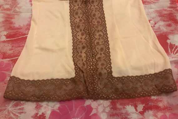 Vintage 1960s Vassarette Beige and Brown Nylon an… - image 5