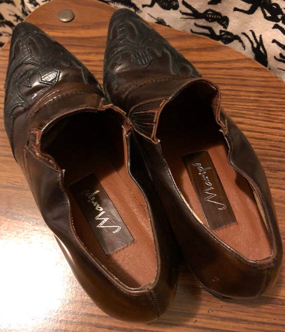 Vintage 1980s 1990s Maripé Black and Brown Ankle … - image 6