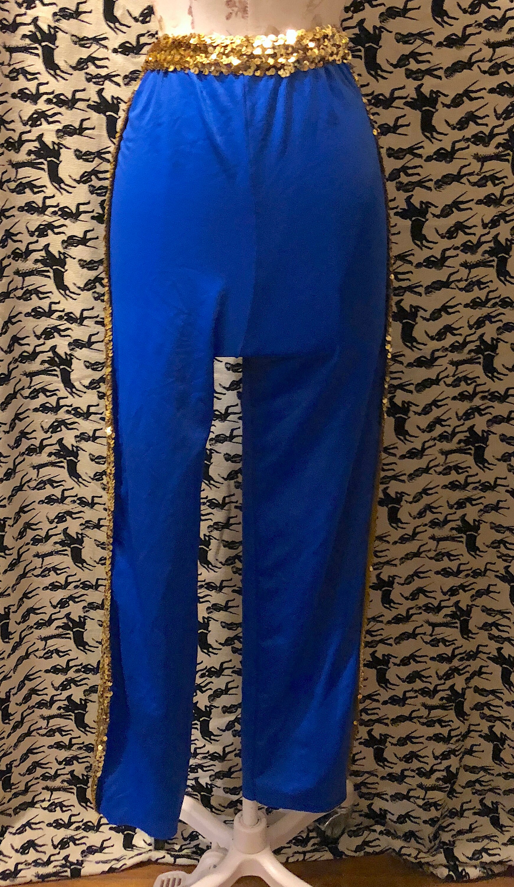Vintage 1990s Blue Spandex Pants With 