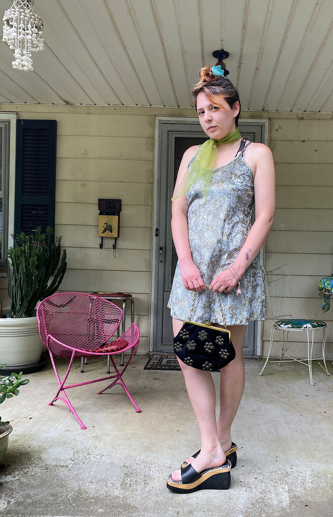 80s/90s Petra Fashions Lace Slip Dress