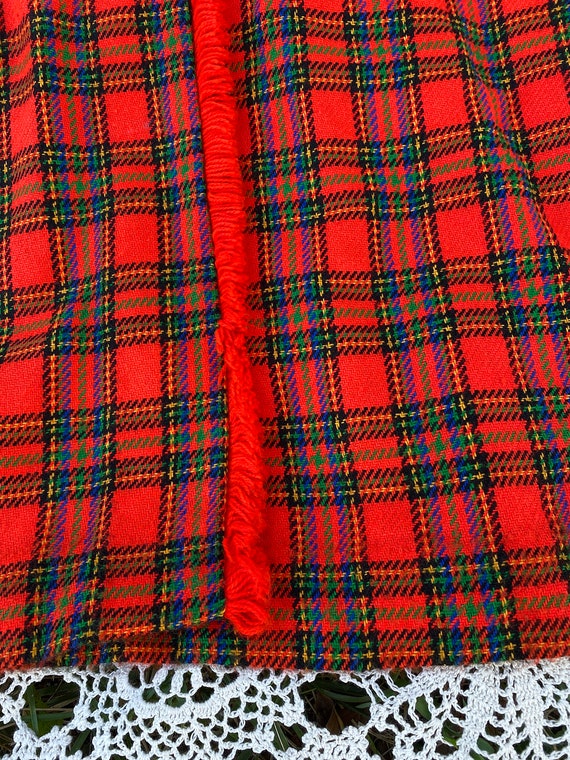 Vintage 1960s 1970s Lanz Original Red Plaid Wrap Styl… Gem