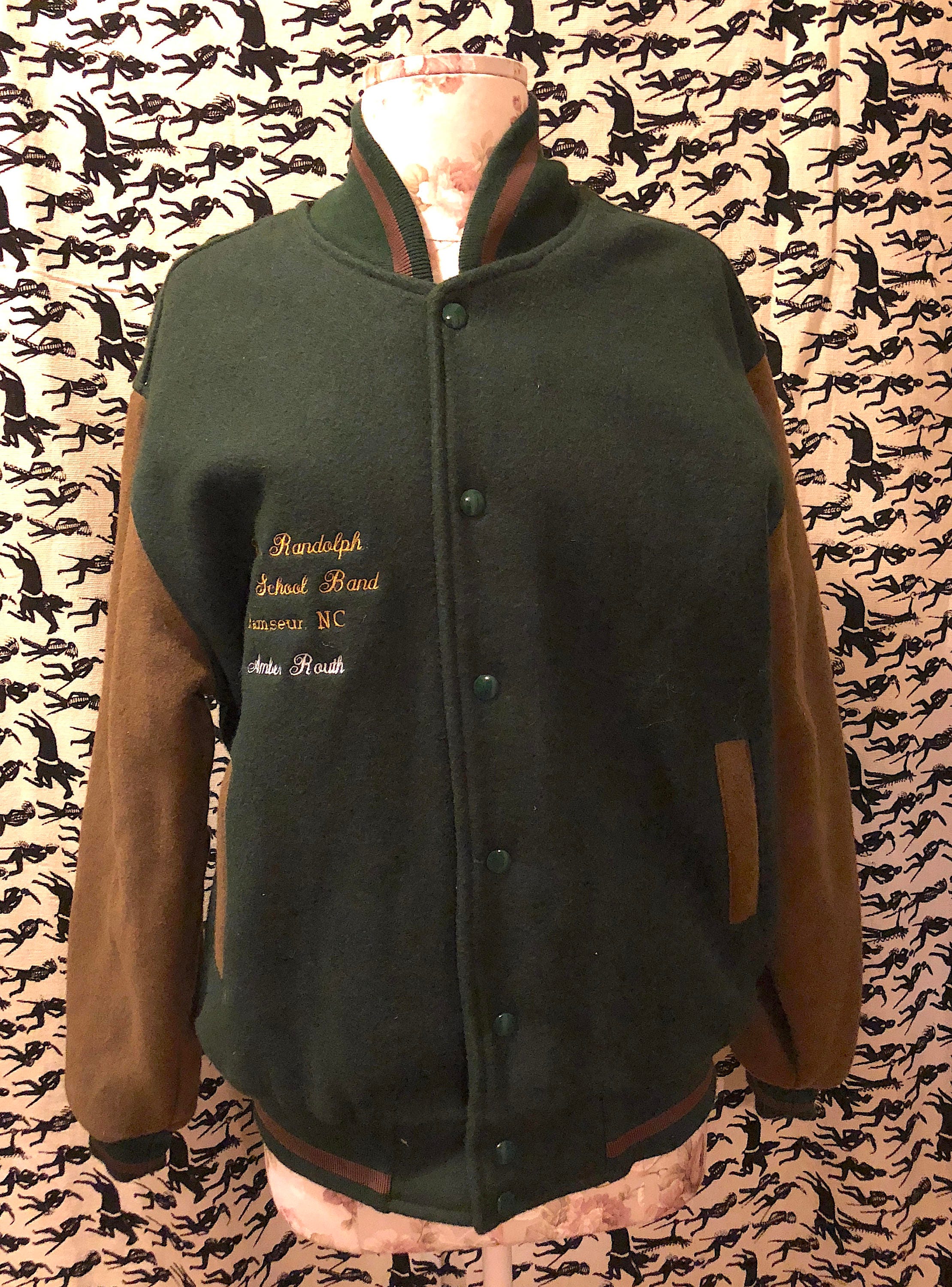 forest green varsity jacket