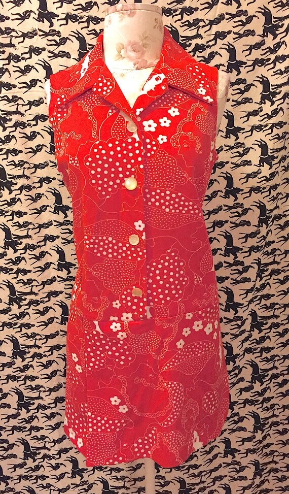 Vintage 1960s 1970s Novelty Print Romper Play Suit