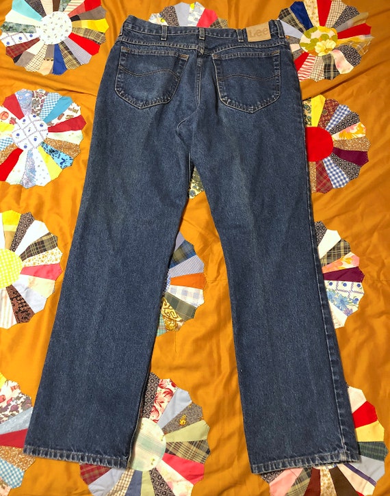 Vintage 1980s Lee Dark Wash Denim Jeans High Waist Blue Label - Etsy