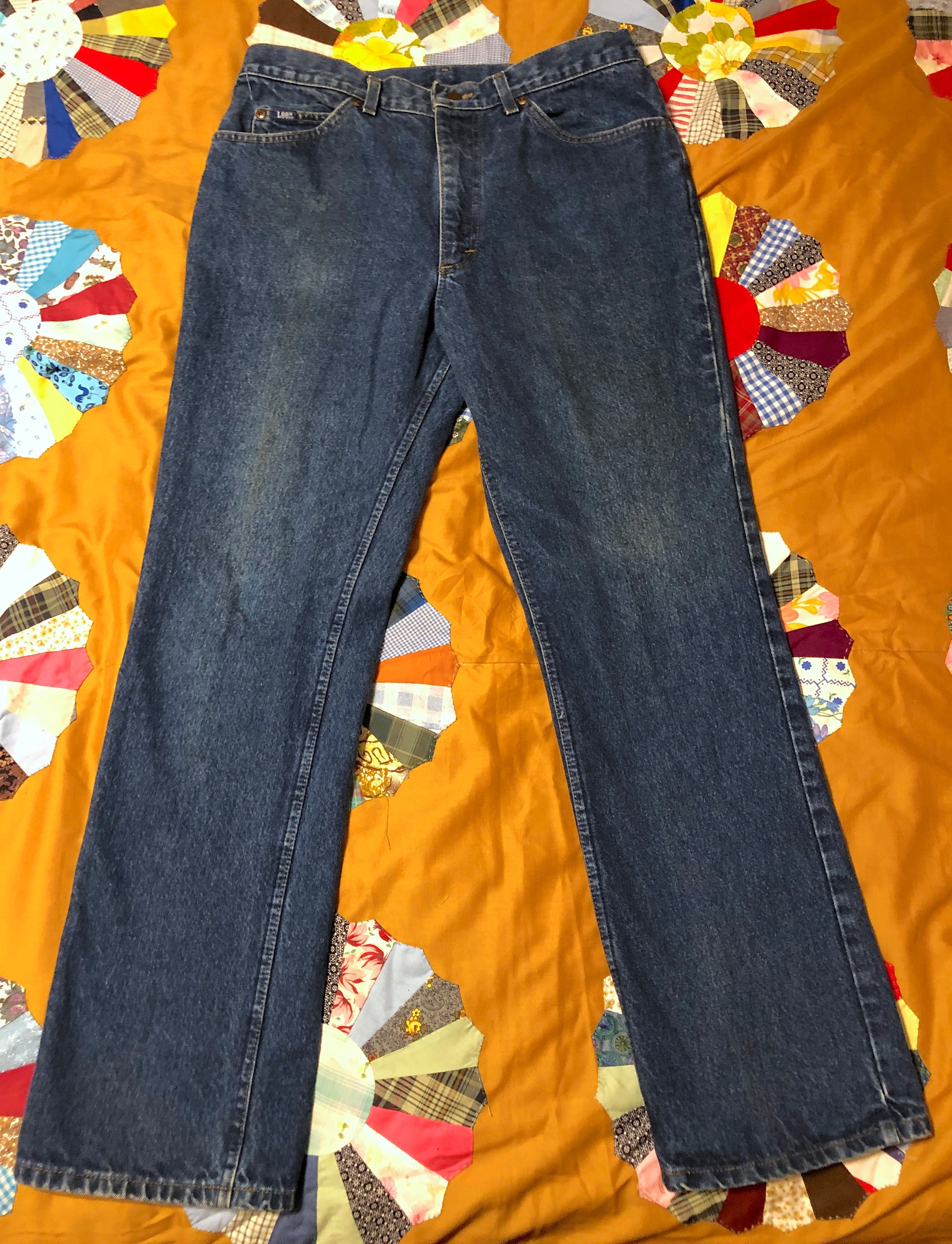 Vintage 1980s Lee Dark Wash Denim Jeans 