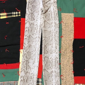 Vintage 1980s 1990s Snakeskin Print Tights White and Black Snakeskin Print Animal Stockings Retro Festival Grunge Boho
