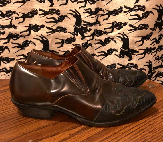 Vintage 1980s 1990s Maripé Black and Brown Ankle … - image 3