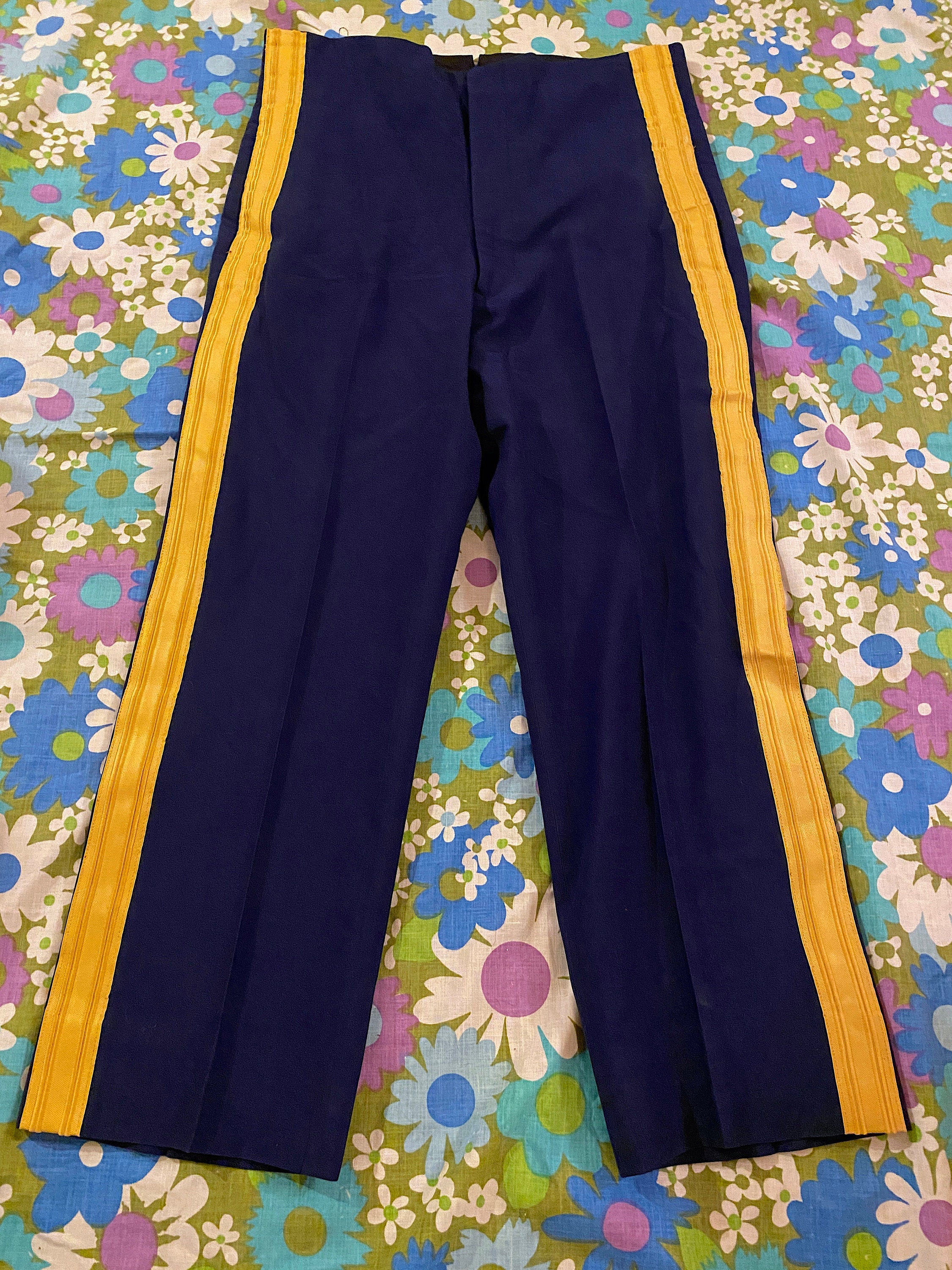 Vintage 1970s 1980s Marching Band Pants Trousers High Waist Etsy
