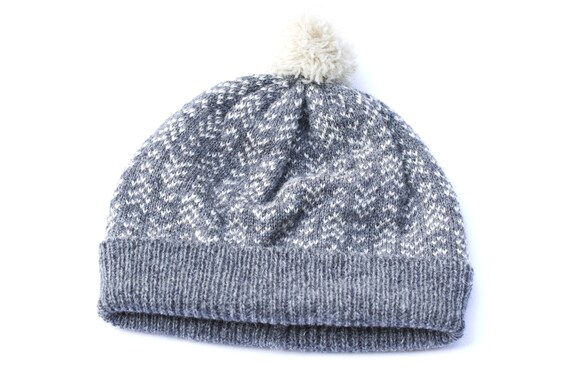 mens grey bobble hat