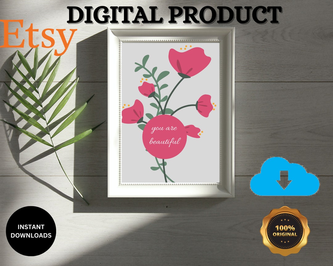 Personalized You Are Beautiful Wall Art, Inspirational Wall Art, You