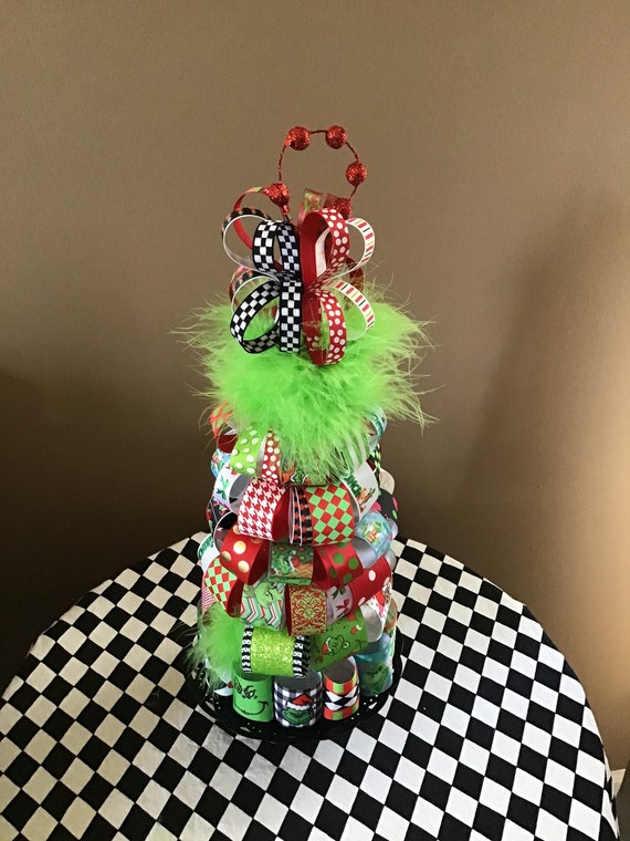 Grinch Ribbon Tree 15 Etsy