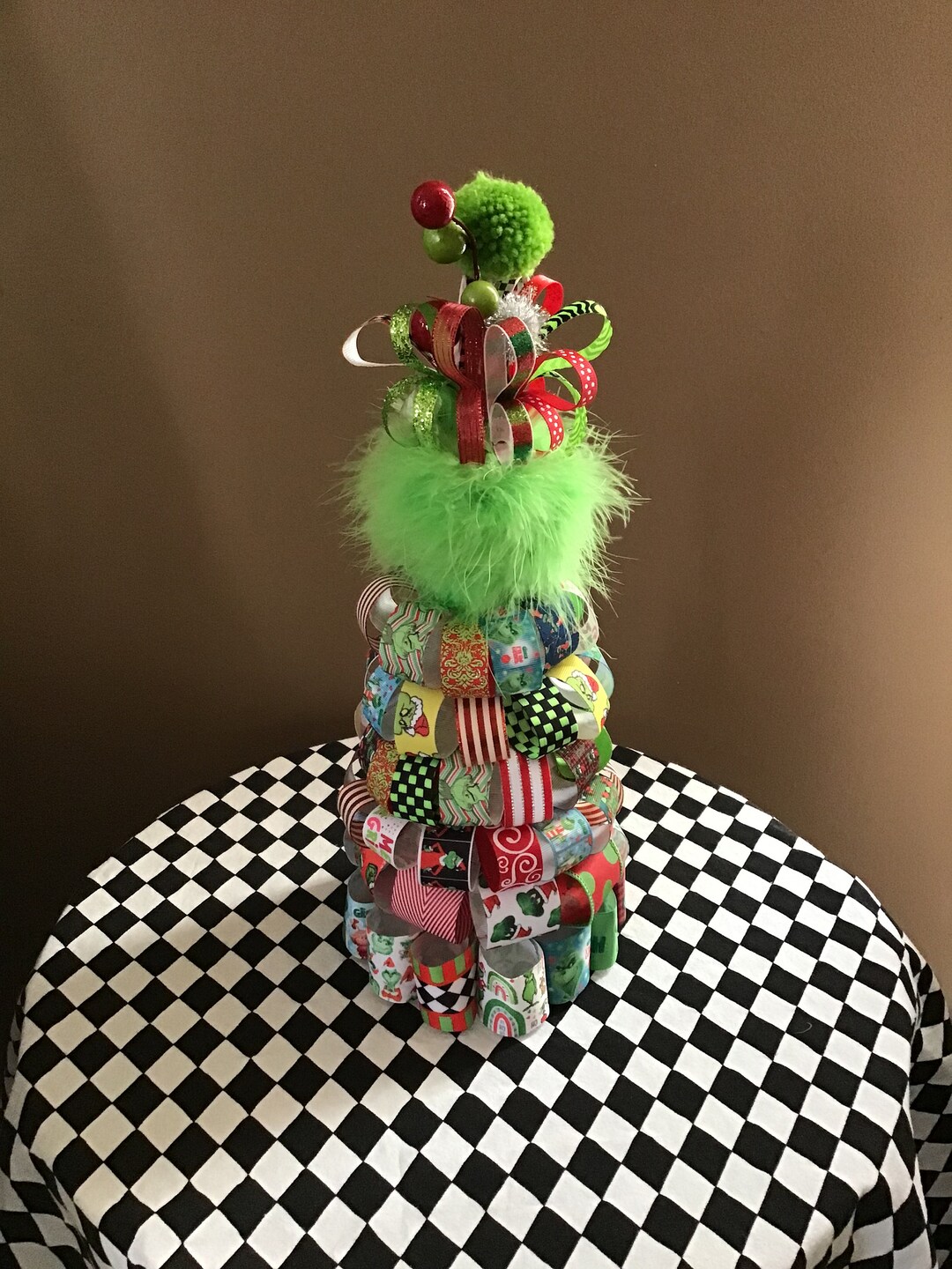 Grinch Ribbon Tree 15.5” - Etsy