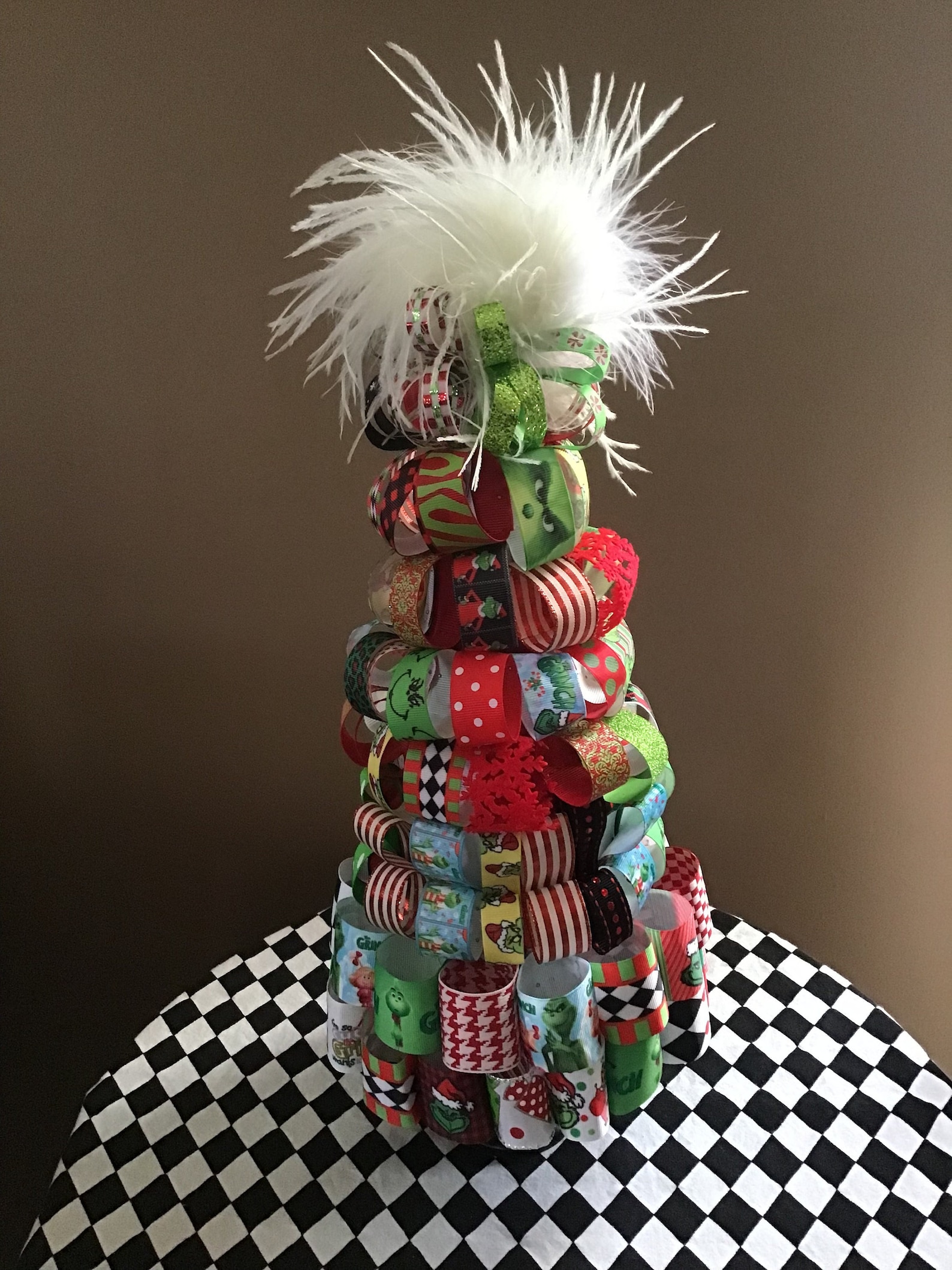 Grinch Tabletop Ribbon Christmas Trees Grinch Tabletop Ribbon Christmas Trees