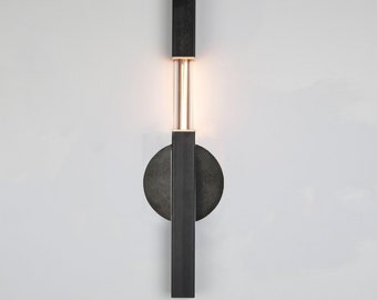 Stilk Sconce | Mini Stilk-Back Plate | Daikon Studio Lighting | Modern Brass Sconce |  Modern Steel Sconce | Brass Sconce | Black Sconce |