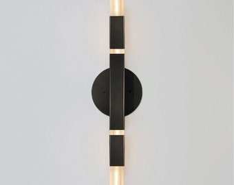 Modern Sconce | Contemporary Sconce | Traditional Sconce | Japanese minimalism | Black Wall Light | Banded Duo Sconce | Daikon Studio