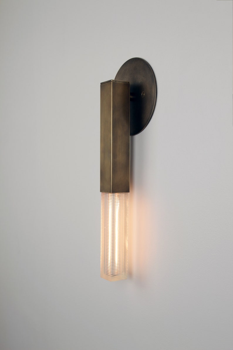 Modern Brass Sconce Modern Steel Sconce Brass Sconce Etsy
