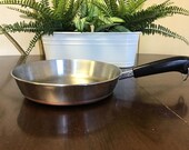 Vintage Revere Ware 9 Inch Skillet Frying Pan, Copper Clad Stainless Steel Cookware