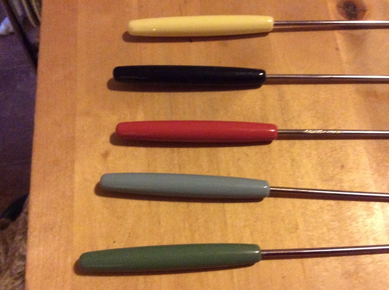 Fondue Party Mid-Century Perk Swiss Made Fondue Fork Set Party Accessory Dipping Forks