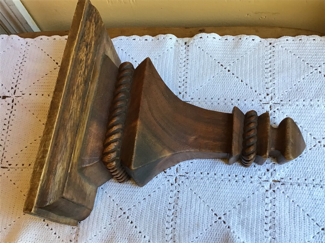 Vintage Wooden Wall Sconce Corbel Wall Shelf 11 Wall Decor Etsy