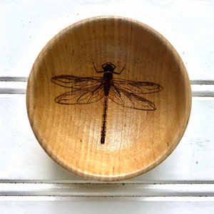 Dragonfly Ring Bowl. 2.5 inches.  Laser Engraved design. Free Gift Wrap Included