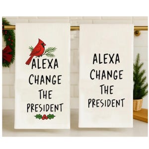 Funny Anti-Trump Kitchen Towel: Political Humor, Democratic Gift