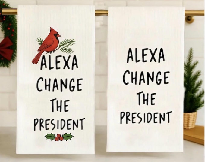 Funny Anti-Trump Kitchen Towel: Political Humor, Democratic Gift