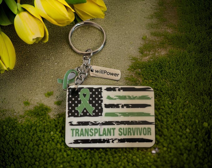 Transplant Survivor Keychain: Organ Donation Awareness Gift