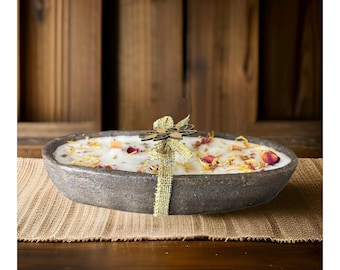 Rustic Pottery Style Candle: Soy Wax with Bamboo Wicks