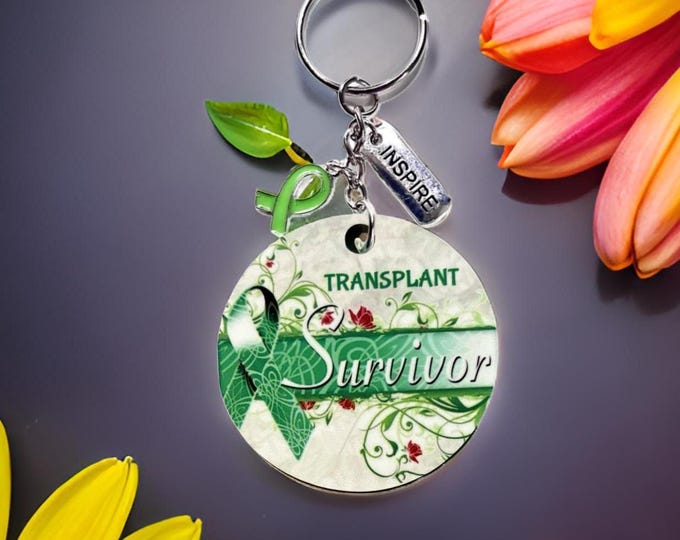 Transplant Survivor Disc Keychain Gift for Transplant Survivors, Organ Surgery Recipients, Organ Donors