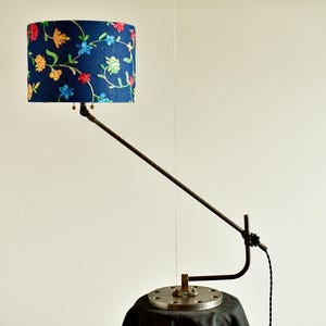 O.C.White table lamp with flower shade