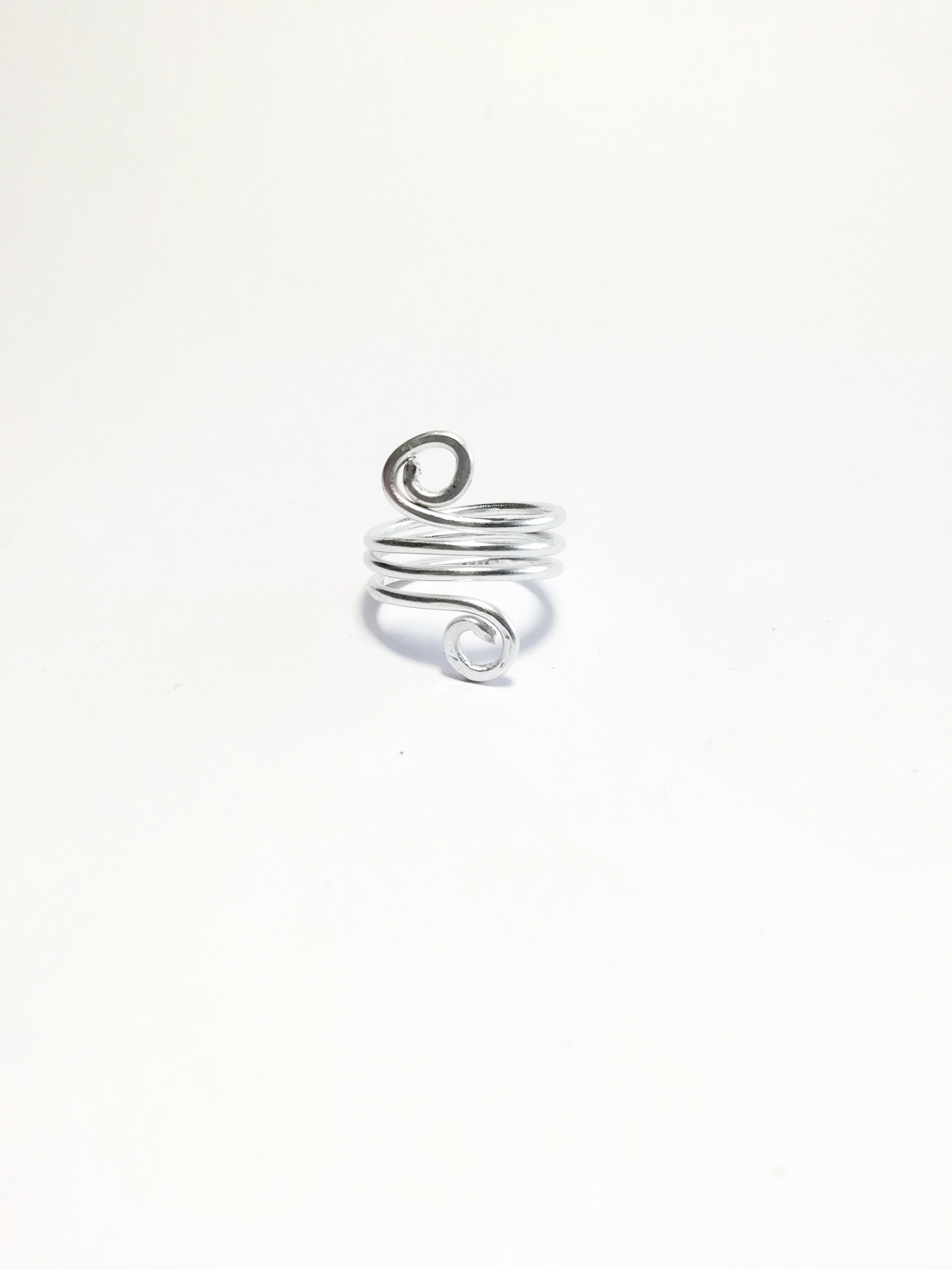 Anillo de alambre ajustable anillo de aluminio espiral | Etsy