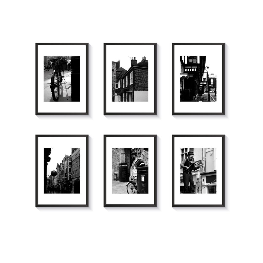 Six Black and White England Street Photography Prints Etsy