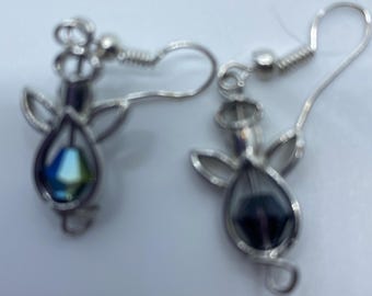 Guardian Angel OOAK earrings nickel free. A