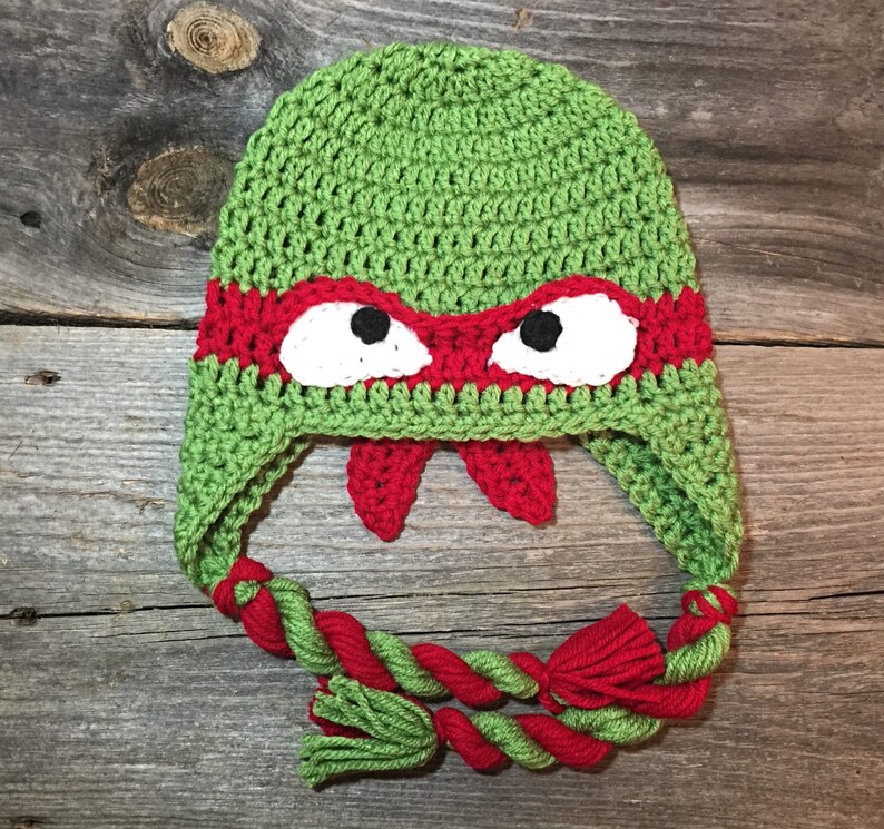 Crochet TMNT Teenage Mutant Ninja Turtles Inspired hat PATTERN
