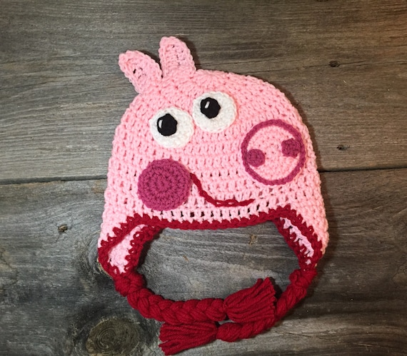 Peppa pig crochet hat Clearance