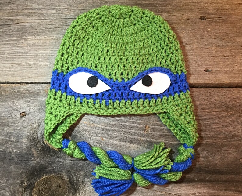 Crochet TMNT Teenage Mutant Ninja Turtles Inspired hat PATTERN