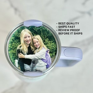 Personalized Photo Tag for Stanley H2.0 Tumblers, Stanley Topper , Custom Photo Name Plates, Stanley Cups Name plate Custom tag