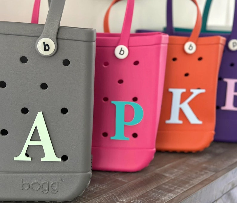 Monogram Bag Charm Bogg Initial Charm Bogg Letter Bogg Bag Charm Custom Bogg Bag Charm Bogg Bag Accessories image 3