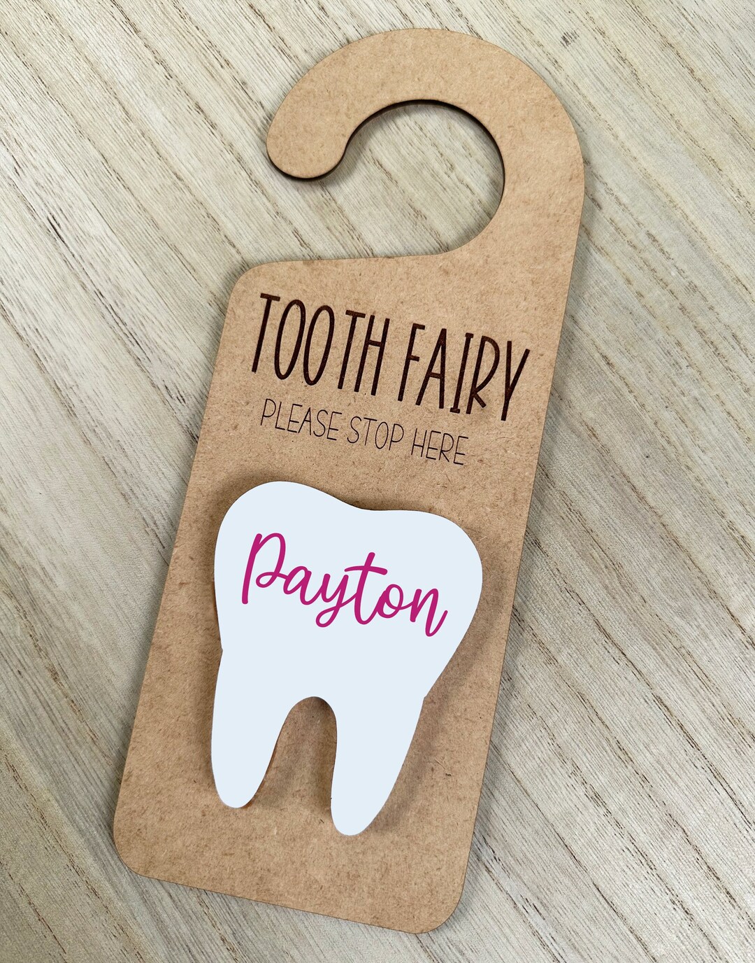 Tooth Fairy Personalized Door Hanger With Money Slot Custom - Etsy