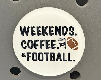 Weekends, Coffee and Football Bogg Charm, Bogg Bag Charm, Custom Bogg Bag Charm, Bogg Bag Accessories